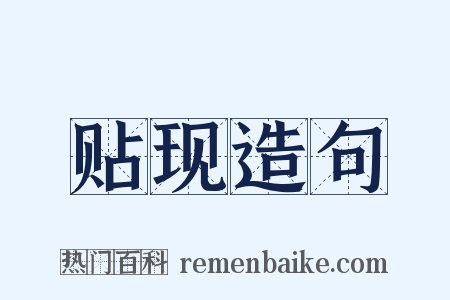 贴现造句是什么意思的图片